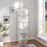 CIADAZ Schuhregal, SchuhaSchuhregalblage, Shoe Rack, Schuh Regal, Schrank Für Schuhe, Shoe Shelf, Shoe Stand, Flurmöbel, Transparent 44x31,5x153,5 cm PP