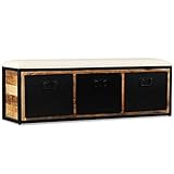 Sitzbank mit Aufbewahrungsmöglichkeit aus Holz mit 3 Schubladen für Zuhause