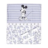 Ellepi Bettwäsche für Babybett, Disney, Minnie Maus, Kinderwagen, Babybettlaken, Bettwäsche, Kissenbezug (Mickey Mouse Himmel)