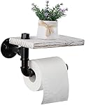 Eleganter Holztoilettenpapierhalter – Platzsparende und praktische Lösung für jedes Badezimmer – Einfache Montage ohne Bohren (A4,As Shown)