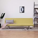 JUNZAI Chaiselongue, Recamiere Mit Schlaffunktion, Couch Für Jugendzimmer, Schlafsessel, Relaxcouch, Braun Wildleder-Optik