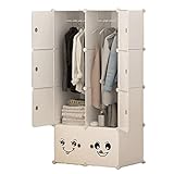 OUYOXI Kleiderschrank Kleiderschrank Organisieren Cube Storage Organzier Tragbarer Kleiderschrank Schlafzimmer Kommode Tragbarer Schrank Cube Regal Schrank Speisekammer Schrank Kleiderschrank Rack
