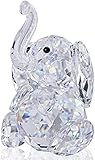 H&D HYALINE & DORA Kristall Elefant Figuren Collectibles Glas Tierfigur für Tischdekoration