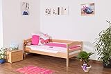 Jugendbett/Kinderbett 'Easy Premium Line' K1/n/s, Buche Vollholz massiv Natur - Maße: 90 x 200 cm