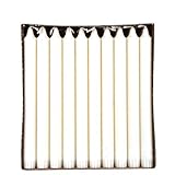 30 Kronkerzen, Ø 2,2 cm, 24 cm, weiss, aus 100 % Stearin, Papstar 86416