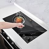 KitchenRaku Große Induktion schutzmatte, Silikon Induktionskochfeld Schutzmatte (magnetisch) Kochfeld-Kratzschutz für Induktionsherd, Multifunktionale Silikonmatten (52x78cm)