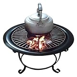 Fire Pits Outdoor Holzbefeuerte Feuerstelle Tische für Außenterrasse – Hinterhof Terrasse Capming Holzbefeuerter Kamin, geometrisch geformte Feuerstelle aus Stahl mit