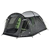 High Peak Santiago 5.0 Dome Tent Camping Tent with Living Storage Space, Family Tent for 5 People, Sewn-in Tent Floor, 4000 mm Waterproof, Transparent Film Window with Curtains