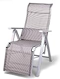Aluminium-Liegestuhl, Sonnenliege, Klappstuhl, Liegestuhl, Sonnenliege, faltbarer Lounge-Stuhl, klappbarer Schwerkraft-Liegestuhl für den Außenbereich, tragbare Liegestühle, Gartenstühle für Büro,