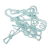 Cabilock 10 Stück Wäscheklammern Outfit-Kleiderbügel Kunststoff-Clips Schwarzer Kleidungsdraht Robuste Anhängevorrichtung Utility-Clips Für Wäsche Multifunktions-Socken-Clip Haken