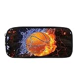 Showudesigns Basketball-Feuerstifte-Etui, Stiftehalter, Schulbedarf, Schreibwaren mit Reißverschluss, Mittelschule, Büro, Organizer für Studenten, Kinder, Jungen