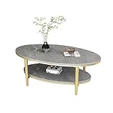 JHKZUDG Felsplatten Couchtisch,Moderne Couch Center Rechteck Couchtisch,Kaffeesschisch Im Industriellen Stil Mit Robusten Metallbeinen,Für Wohnzimmer Möbeldekoration,Grau