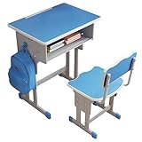Kindertisch-Stuhl-Sets, Kinder-Schreibtischstuhl, Höhenverstellbarer, Ergonomischer Kinder-Schreibtisch, Computer-Arbeitsplatz Mit Großer Schublade, Integriertem Bücherregal (Color : A, S : 60x40x66