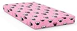 Disney Minnie Mouse Hearts & Love Spannbettlaken für Einzelbett, 100 % Baumwolle