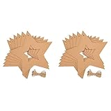 Baker Ross AV836 Hängende Sternenkränze, kreative Weihnachtskunst und Bastelbedarf für Kinder zum Personalisieren und Dekorieren, 10 Stück, Braun (Packung mit 2)
