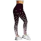 XTBFOOJ Sporttights Damen Lang Leggins Po Betonend Blickdichte Leggings Sport Damen Oberteil Osterhase Flasche Fitness-Hose mit hoher Taille und hoher Taille für Damen, Pfirsich-Hüfte,