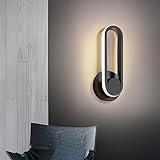 ZGDUGFU Moderne minimalistische Wandlampen Wohnzimmer Schlafzimmer Nacht LED Sconce Black White Lampenahnenbeleuchtung Dekoration,Moderne Wandleuchte