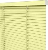 Jalousien 70 cm/80 cm/85 cm/90 cm/95 cm breit, Aluminium-Mini-Jalousien, wasserdichte Jalousien for Küche, Schlafzimmer, Badezimmer, gelb (Size : 85x120cm)