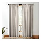 Mesnt Verdunkelungsvorhang Thermo, Samt Weiches Gefühl solide Farbe Fenster Vorhang Raum Verdunkelung, Dunkelgrau, H138 x B96 cm