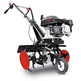 Scheppach Benzin Motorhacke MTP570 SE Gartenhacke Bodenfräse | 4-Takt Motor | 3,7 PS Leistung | Arbeitsbreite 360-560mm | Arbeitstiefe 260mm | HackmesserØ 260mm | 24 Messer aus Stahlblech