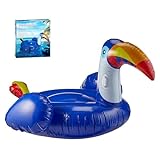 Posten Anker aufblasbare Badeinsel Flamingo I XXL I Badepalme I Badeinsel I Bade Insel mit Flamingo Vogel I für Pool I Camping Platz I Urlaub I Junggesellenabschied I JGA I Luftmatratze I Schwimmbad