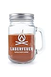 Heitmann Deco Duftkerze - Geruchsflamme Lagerfeuer - Kerze im Henkel-Glas mit Schraubverschluss-Deckel - Brenndauer 52 h