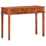 Wakects Ecktisch, stabile Struktur, Seitenschrank, massives Shittim-Holz, braune Ausführung, 110 cm breit, für Familie, Schlafzimmer