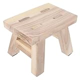 LIFKOME Bankhocker Aus Massivholz Für Kinder Holzhocker Für Kinder Hocker Für Erwachsene Tischfußstütze Kinderholzstuhl Badezimmerhocker Holztritthocker Für Kinder Holzhocker
