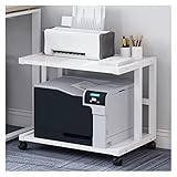 Druckerständer Mobiler Druckerständer mit Stauraum unter dem Schreibtisch Weißer Rolldruckertisch Arbeitswagen mit Rädern for das Home Office Schreibtisch Organizer (Size : L48xD38xH45cm)