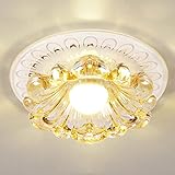 FFOCCO LED-Pendelleuchten, 3 W/5 W, LED-Deckeneinbauleuchten für den Flur – Unterputz-Deckeneinbauleuchte – Kristall-Deckenleuchten, kompatibel mit Esszimmer, Schlafzimmer, Present
