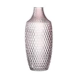 Leonardo Poesia, Vase aus Glas, rosa, elegante, moderne Deko-Vase mit strukturierter Oberfläche, Unikat, Höhe: 30 cm, 018680, 1 Stück