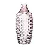 Leonardo Poesia, Vase aus Glas, rosa, elegante, moderne Deko-Vase mit strukturierter Oberfläche, Unikat, Höhe: 30 cm, 018680, 1 Stück