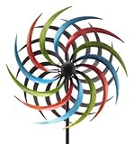 E-X WINDRAD °Art Ferro ° Sonne ° Metall° Windspiel° GARTENSTECKER° H 185 cm° D 48 cm