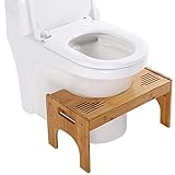 uyoyous Toilettenhocker Holz Klohocker Bambus Erwachsene Höhenverstellbar WC Hocker für gegen Hämorrhoiden Verstopfung Blähungen Ältere Menschen Kinder Schwangere