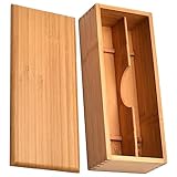 BESTonZON Holz Schubladen Organizer Schubladeneinsatz Utensilien Organizer Besteckkasten mit Deckel Küchenutensilienhalter Besteckkorb für Silberbesteck Löffel Gabeln