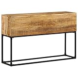 TOYOCC Tische, Akzenttische, Beistelltische, Konsolentisch, 120 x 30 x 75 cm, raues Mangoholz