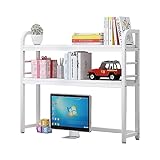 Büro organizer - Bücherregal, Massivholz-Computertisch-Bücherregal, verstellbarer Metall-Aufbewahrungsständer für Computertisch, Schreibtisch-Bücherregal-Organizer ( Color : D , Size : 95X24X90CM )