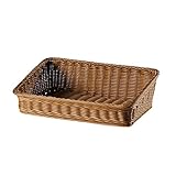 Brotmulde, Brötchenkorb, Besteckkorb, Geflochtener Korb, Brotkorb Geflochten, Handgeflochtener Rechteckiger Rattan-Weidenkorb, Aufbewahrungsbox Für Obst, Tee, Snack, Brot, Picknick, Kosmetik