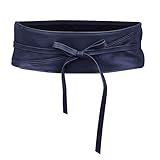 KYEYGWO Breiter Wickelgürtel für Damen, Kleid Taillengürtel Obi Gürtel zum Schnüren Hüftgürtel Bindegürtel Mode Bekleidung Accessoires