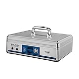 Operitacx Box Feuerfeste Spardose Kassierer Aufbewahrungskoffer Tragbare Geldkassette Geldschloss Box Griff Geldkassette Schublade Aufbewahrungsbox Tresor Mit Schloss Geldkassette Mit