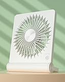 BIVBTP USB Desk Fan, Small But Powerful, Portable Quiet 3 Speeds Wind Desktop Personal Fan, Adjustment Mini Fan Table Fan for Better Cooling, Home Office Car Indoor Outdoor(White)