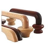 UAMOU Schrankgriffe aus Buche, Küchenschrank-Türknauf, Holzgriffe, Kleiderschrank-Türgriff, Schubladenknöpfe, Möbelgriff-Hardware Cheerfully (Color : Walnut Round- 64mm)