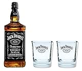 Jack Daniels 0,7l 40% Set mit 2 Original Tumblern / Whiskybechern