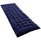 campMax XL Matratze für Camping Bett, weiche Bequeme Baumwolle Dicke Schlafmatratze Pad, Dicker Marineblau