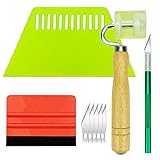 Ewrap Tapetenglättungs-Werkzeug-Set für die Installation von Klebekontaktpapier, Vinylfolie, Fenster-Tönungsfolie, mit Nahtrolle, großem Schaber, Filzrakel, Trimmwerkzeug