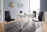 Newfurn Esstisch Tisch Weiß Esszimmertisch Küchentisch Speisetisch II 120x76,5X 70 cm (BxHxT)