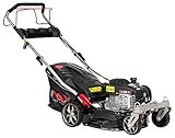 Benzin-Rasenmäher mit Antrieb NAX 1000S Motor Briggs & Stratton 450E Series 125 cm3 Mähbreite 42cm Fangkorb 45l wendige Vorderräder Gehäusereinigungssystem