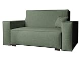 Mirjan24 Sofa Viva Vox II mit Schlaffunktion, 2 Sitzer Polstersofa mit Bettkasten inkl. Kissen, Schlafsofa, Bettsofa, Wohnlandschaft, Farbauswahl, Sofagarnitur (Neve 34)