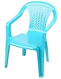 Kinder Gartenstuhl aus Kunststoff - blau - Robuster Stapelstuhl für Kleinkinder - Monoblock Stuhl Kinderstuhl Spielstuhl Sitz Möbel stapelbar für Außen