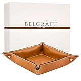 BELCRAFT Orvieto Taschenleerer Leder, Handgearbeitet in klassischem italienischem, Braun Clair (19x19 cm)
